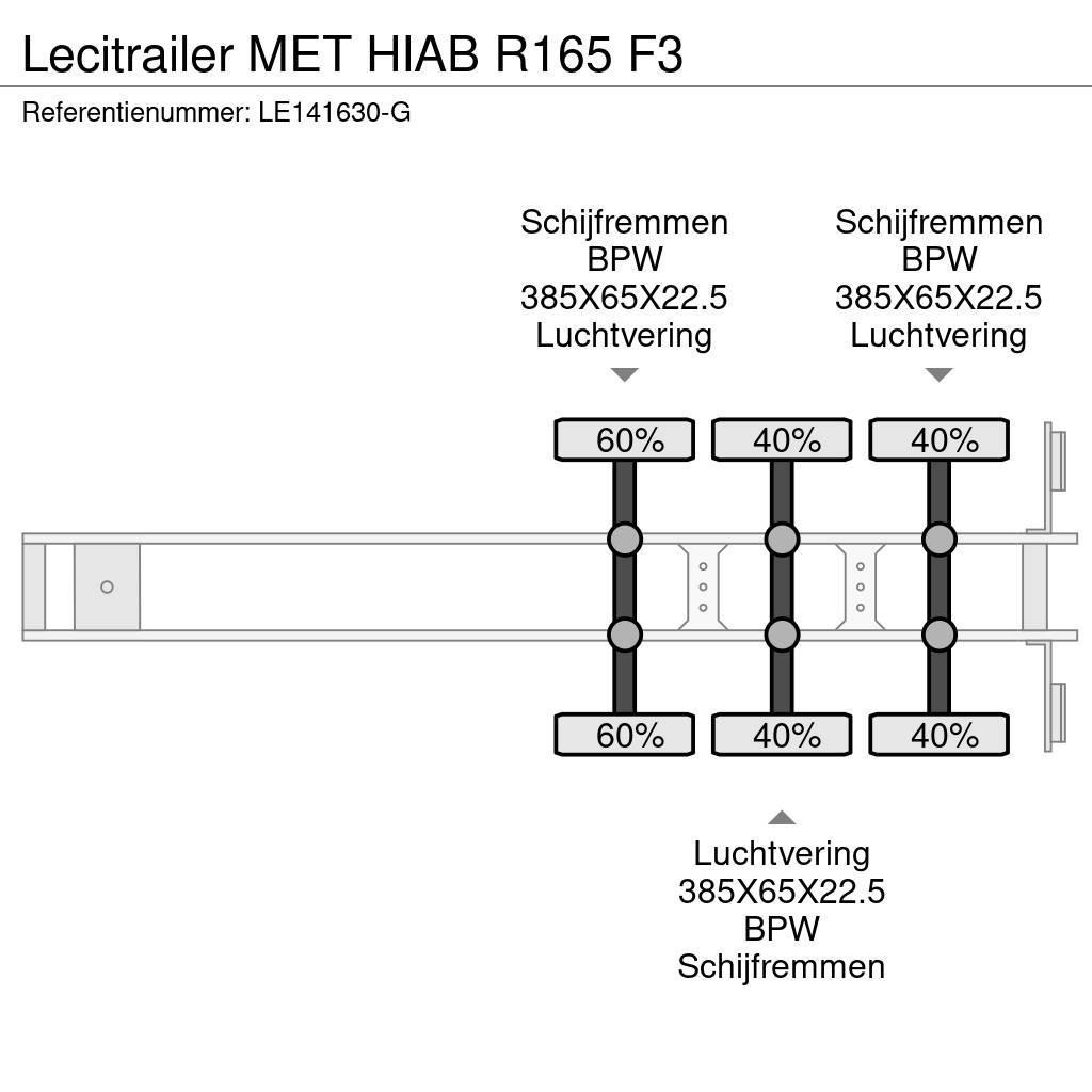 Lecitrailer MET HIAB R165 F3 Semi Reboques estrado/caixa aberta