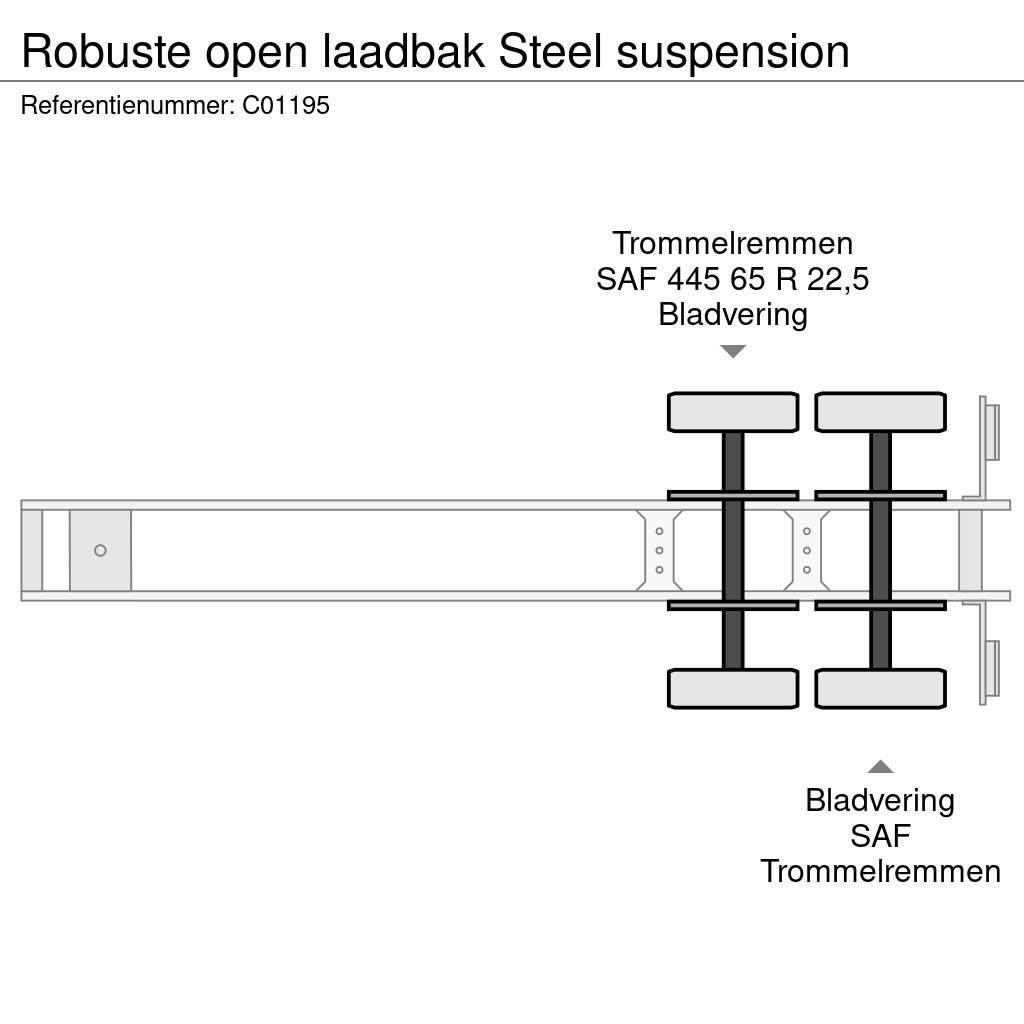 Robuste open laadbak Steel suspension Semi Reboques estrado/caixa aberta