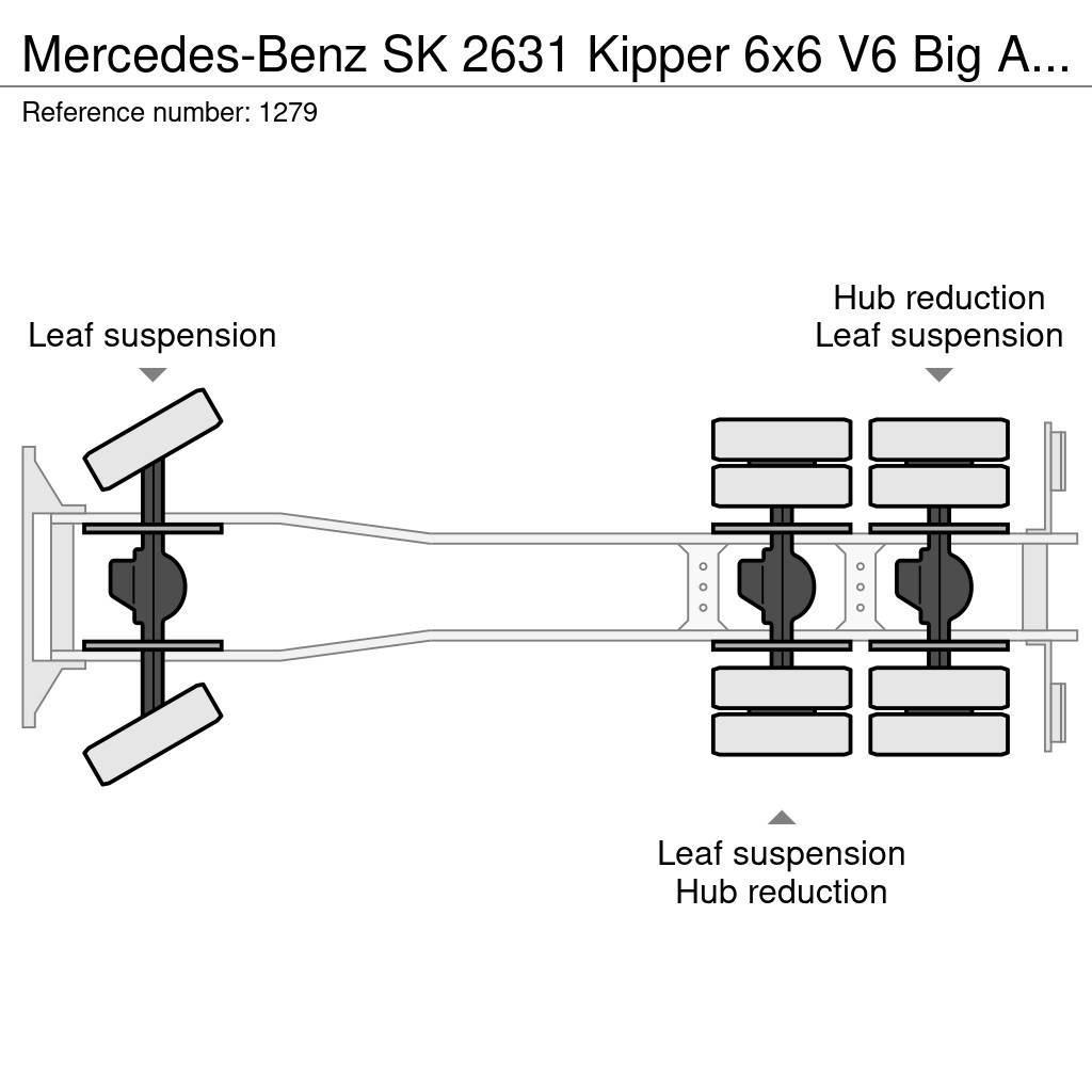Mercedes-Benz SK 2631 Kipper 6x6 V6 Big Axle's Auxilery Top Cond Camiões basculantes