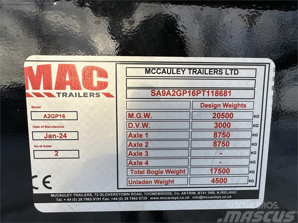 MAC A2GP16 Reboques Agrícolas basculantes