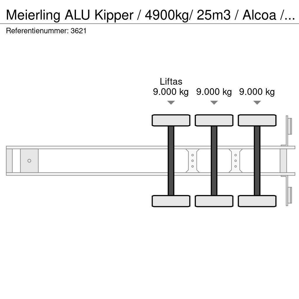 Meierling ALU Kipper / 4900kg/ 25m3 / Alcoa / APK 26-05-2024 Semi Reboques Basculantes