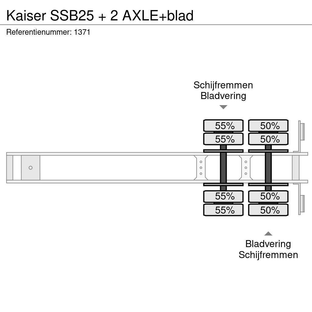 Kaiser SSB25 + 2 AXLE+blad Semi Reboques Carga Baixa