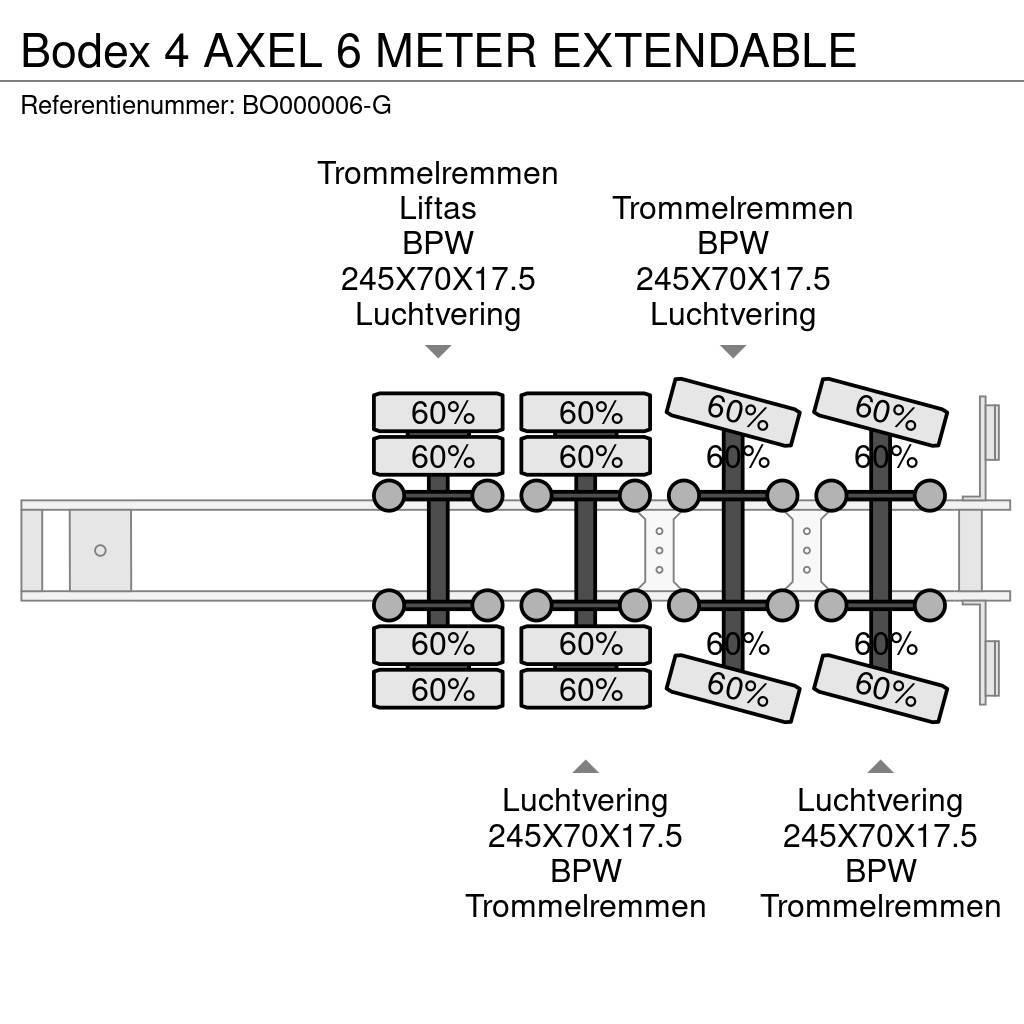 Bodex 4 AXEL 6 METER EXTENDABLE Semi Reboques Carga Baixa