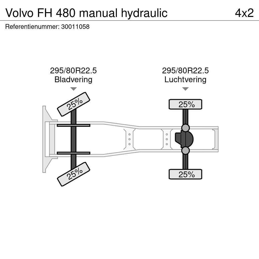 Volvo FH 480 manual hydraulic Tractores (camiões)