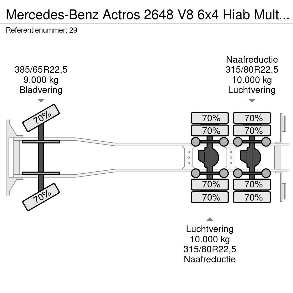 Mercedes-Benz Actros 2648 V8 6x4 Hiab Multilift 20 Tons Hooklift Camiões Ampliroll