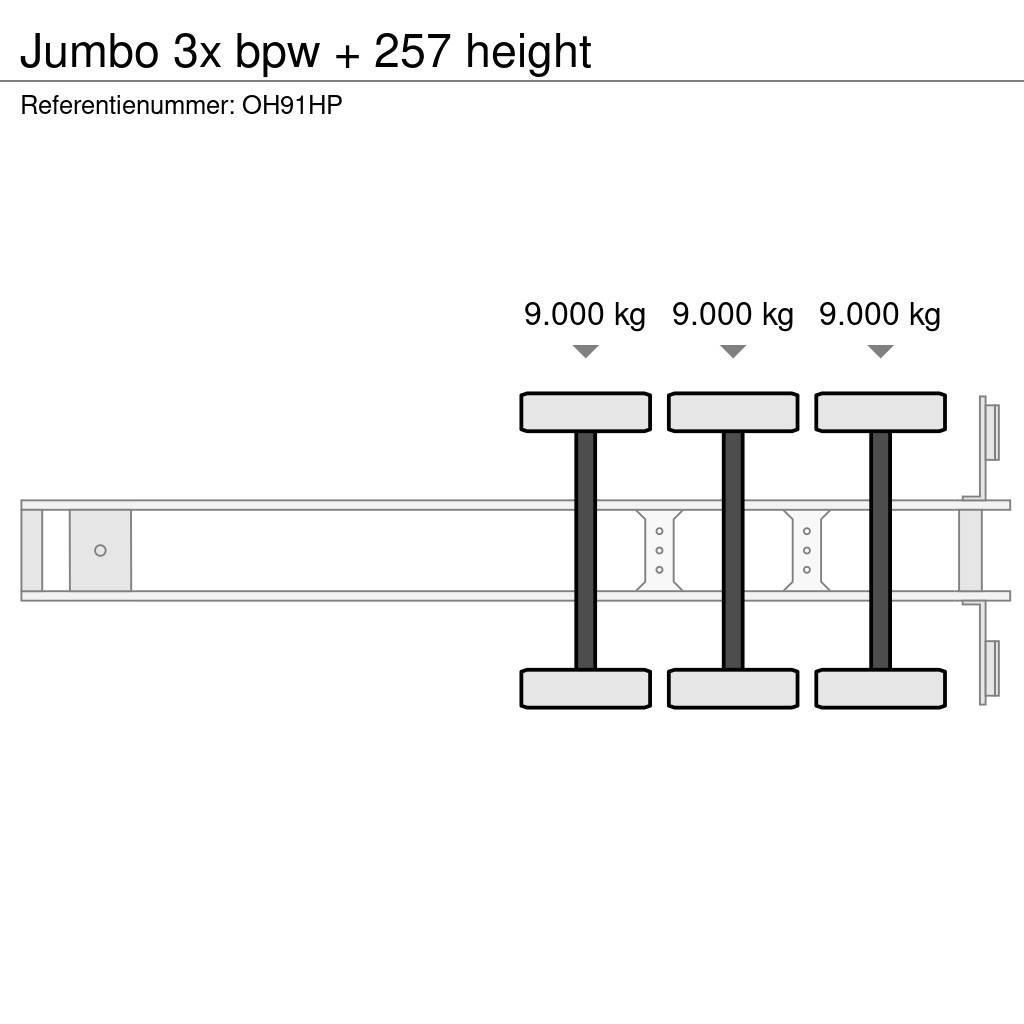 Jumbo 3x bpw + 257 height Semi Reboques Cortinas Laterais