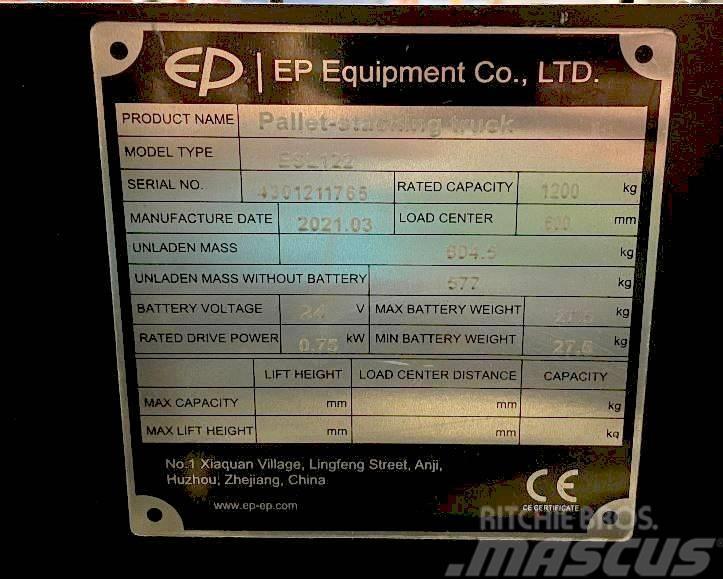 EP ESL 122, 3300mm, NEU, 1200kg Hubwagen wie Still Empilhadores Elevadores