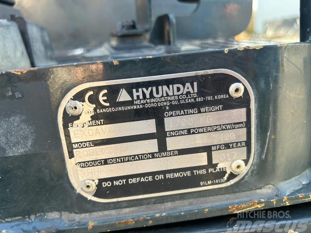 Hyundai R17Z-9A Mini Escavadoras <7t