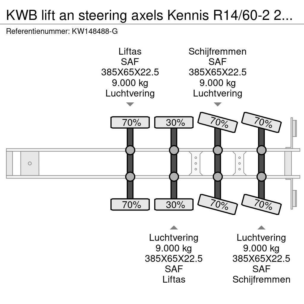  Kwb lift an steering axels Kennis R14/60-2 2015 Semi Reboques estrado/caixa aberta