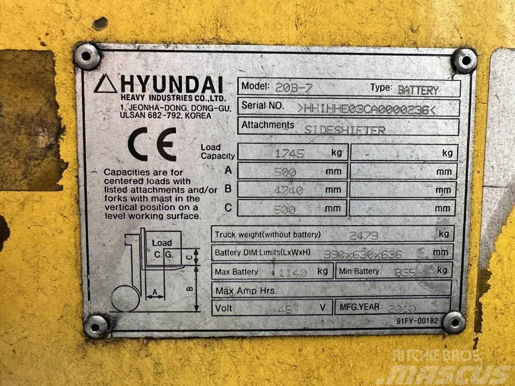 Hyundai 20 B 7 Empilhadores eléctricos