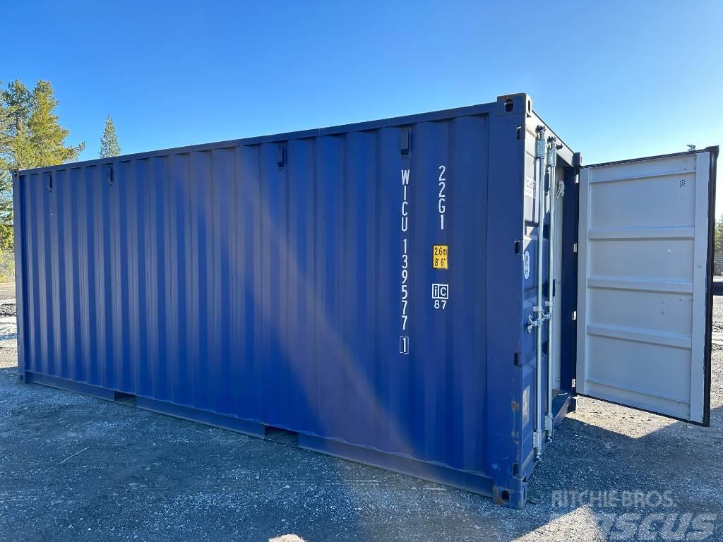  Sjöfartscontainer Container 20fot 20fots nya blå m Contentores marítimos
