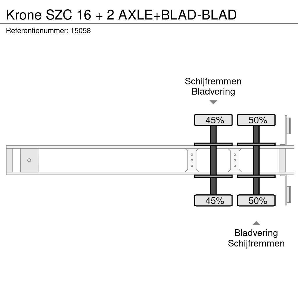 Krone SZC 16 + 2 AXLE+BLAD-BLAD Semi Reboques Porta Contentores