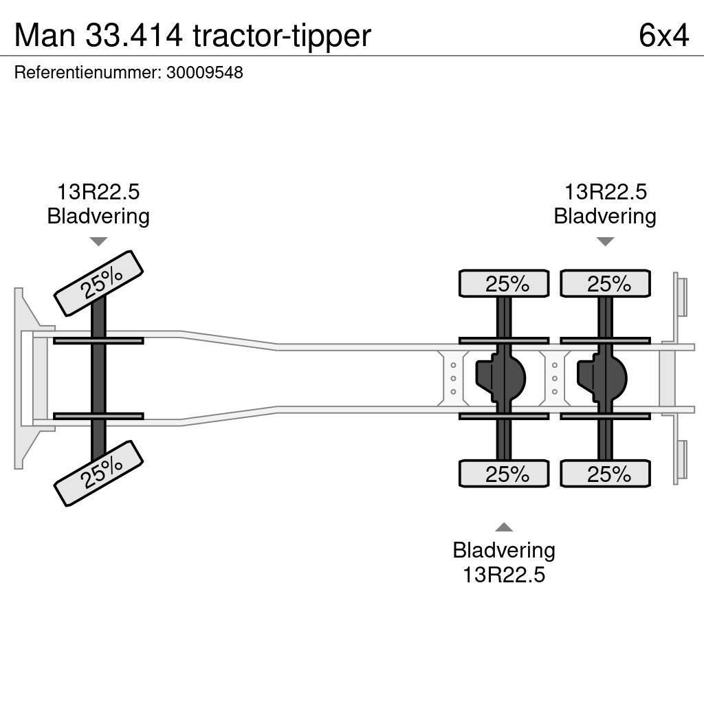 MAN 33.414 tractor-tipper Camiões basculantes