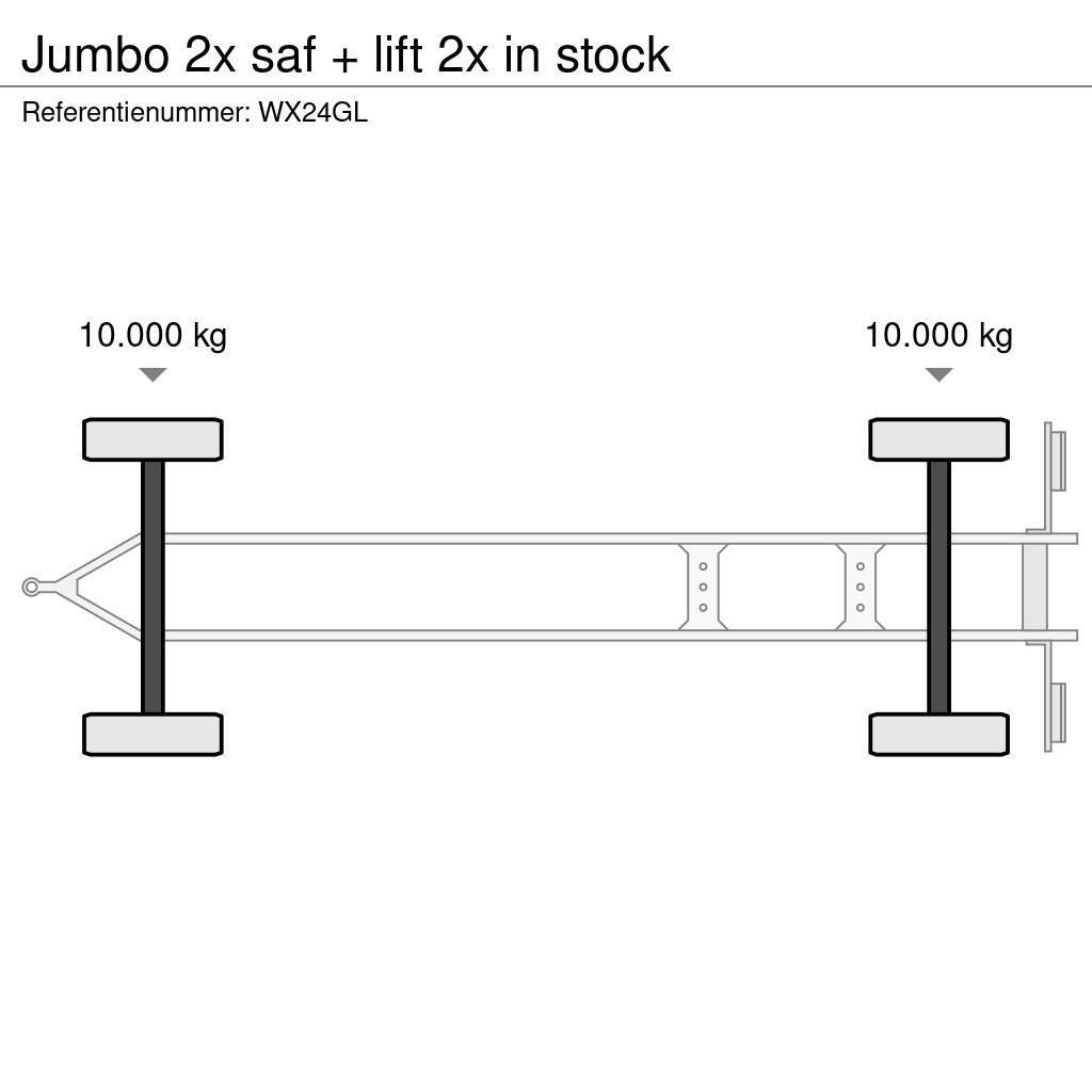 Jumbo 2x saf + lift 2x in stock Reboques de caixa fechada