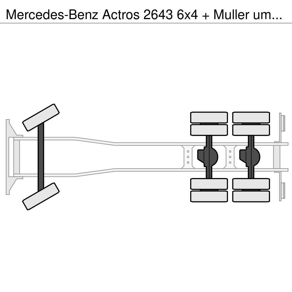 Mercedes-Benz Actros 2643 6x4 + Muller umwelttechniek aufbau Camiões Aspiradores Combi