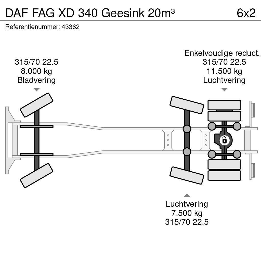 DAF FAG XD 340 Geesink 20m³ Camiões de lixo