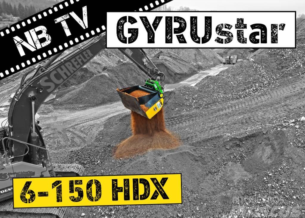 Gyru-Star 6-150HDX (opt Oilquick OQ70/50, Lehnhoff) Baldes crivo