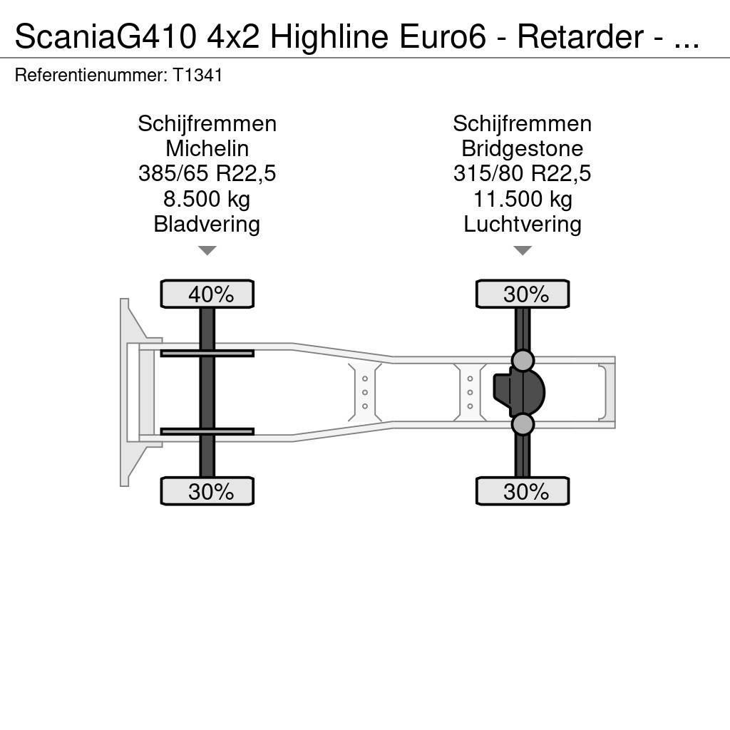 Scania G410 4x2 Highline Euro6 - Retarder - PTO - KiepHyd Tractores (camiões)