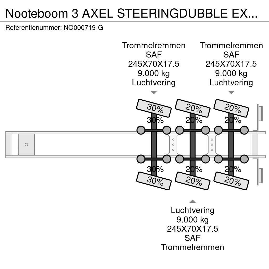 Nooteboom 3 AXEL STEERINGDUBBLE EXTENDABLE 2 X 5,5 METER Semi Reboques Carga Baixa