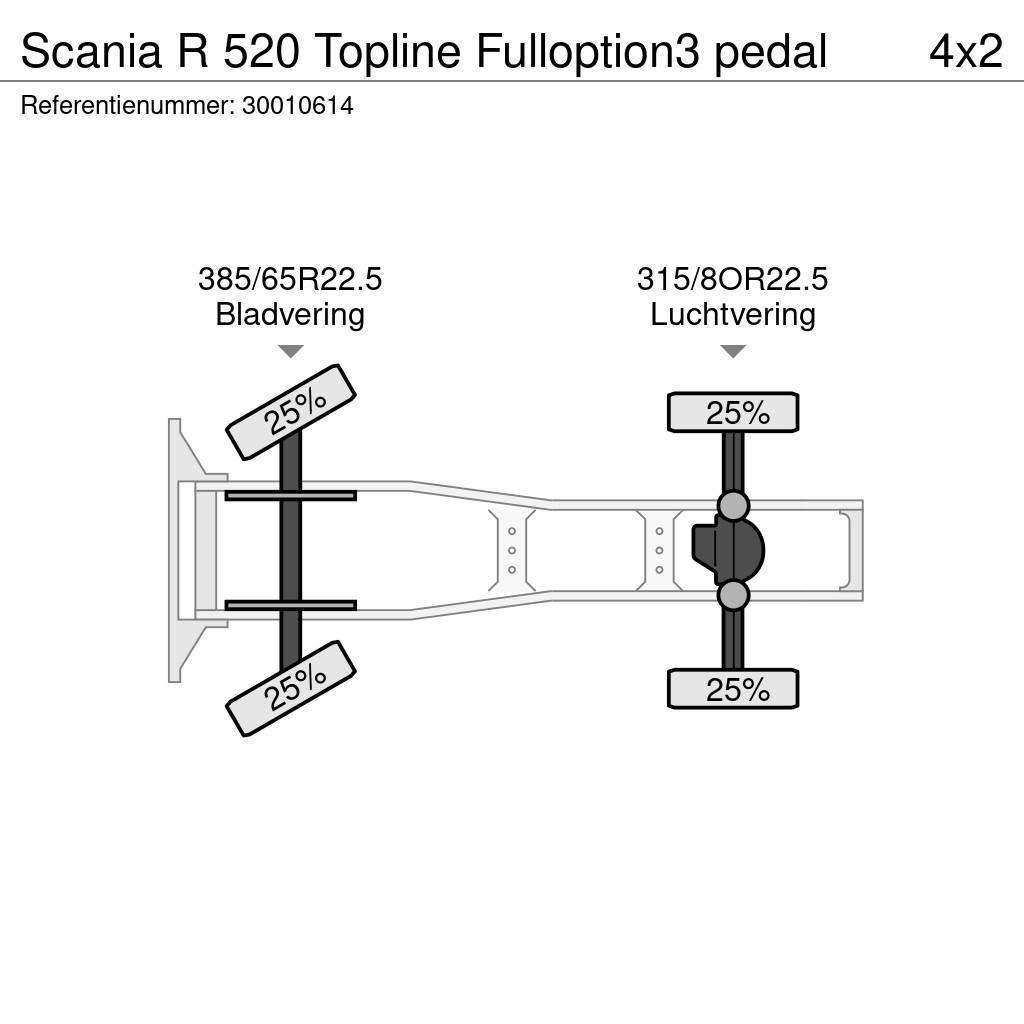 Scania R 520 Topline Fulloption3 pedal Tractores (camiões)
