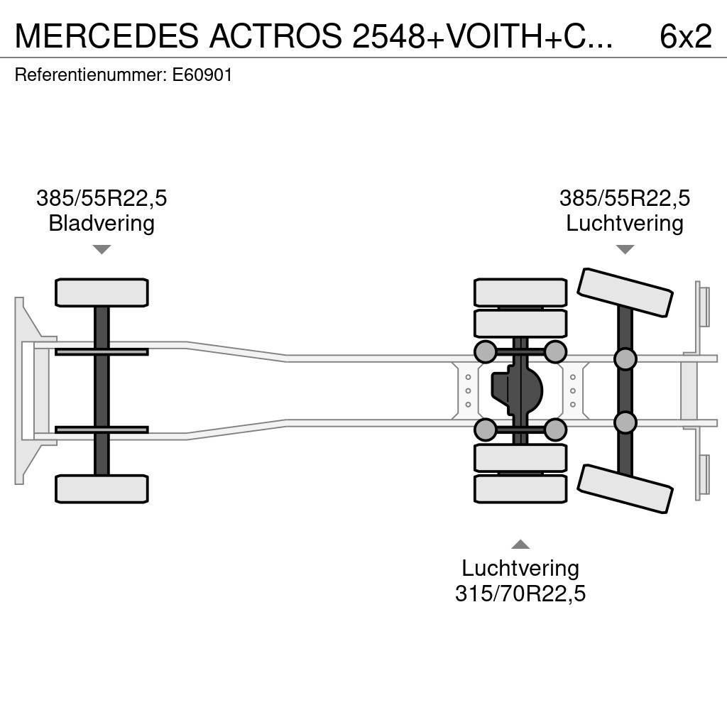 Mercedes-Benz ACTROS 2548+VOITH+CHARIOT EMBARQUER Camiões caixa cortinas laterais