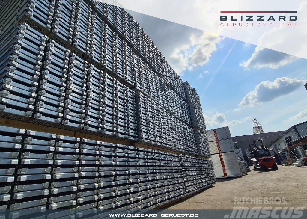  163 m² neues Fassadengerüst mit Stahlböden Blizzar Andaimes