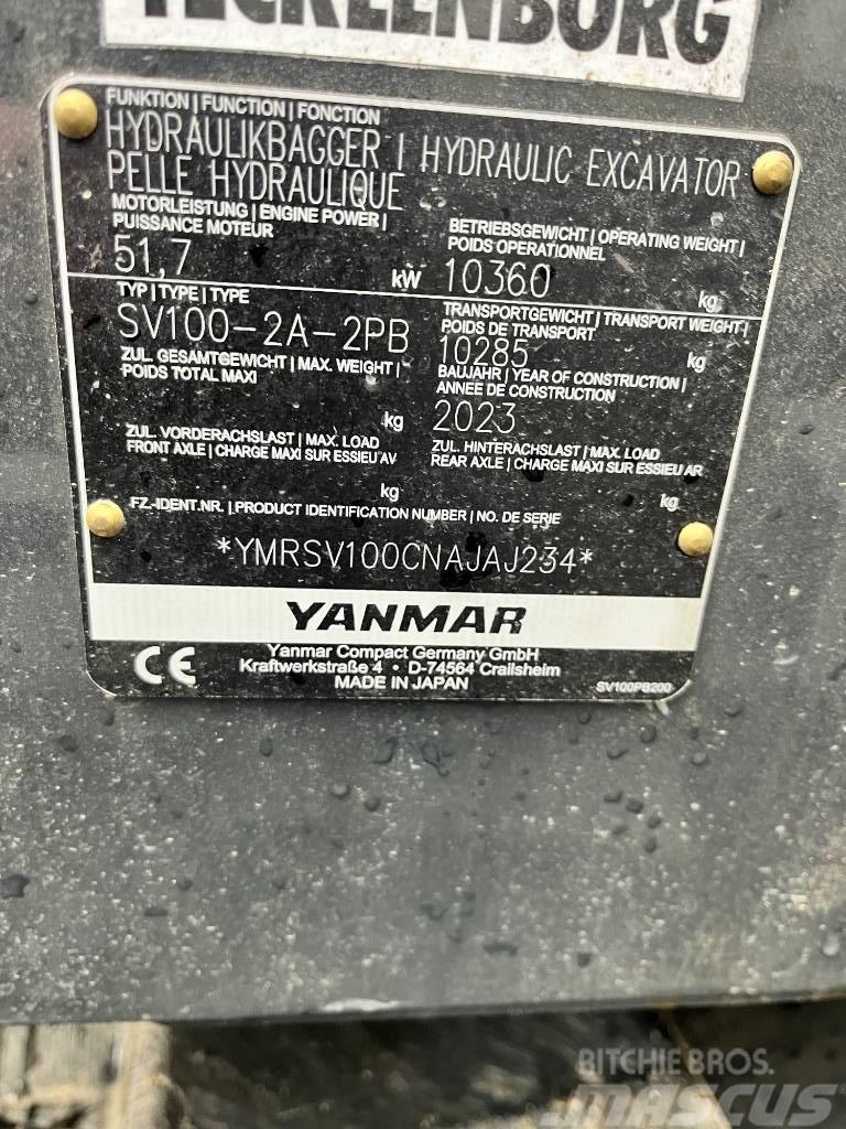 Yanmar SV100-2A 2PB Verstellausleger Powertilt HS08 Escavadoras Midi 7t - 12t