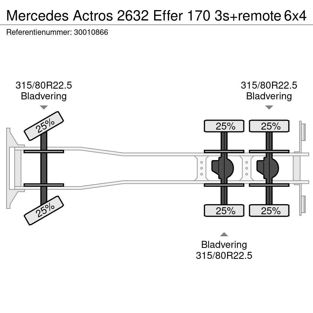 Mercedes-Benz Actros 2632 Effer 170 3s+remote Camiões grua