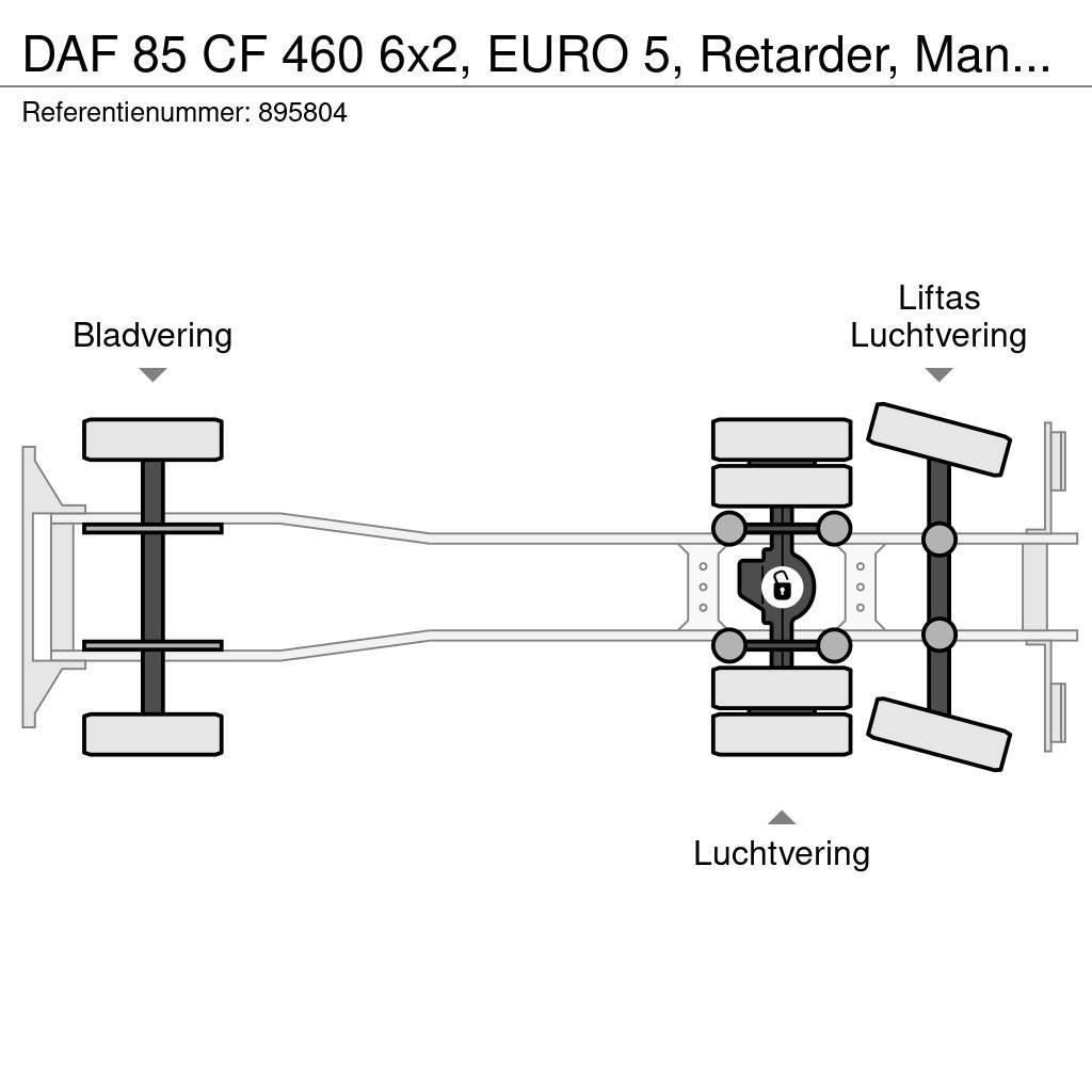 DAF 85 CF 460 6x2, EURO 5, Retarder, Manual, Fassi, Re Camiões estrado/caixa aberta