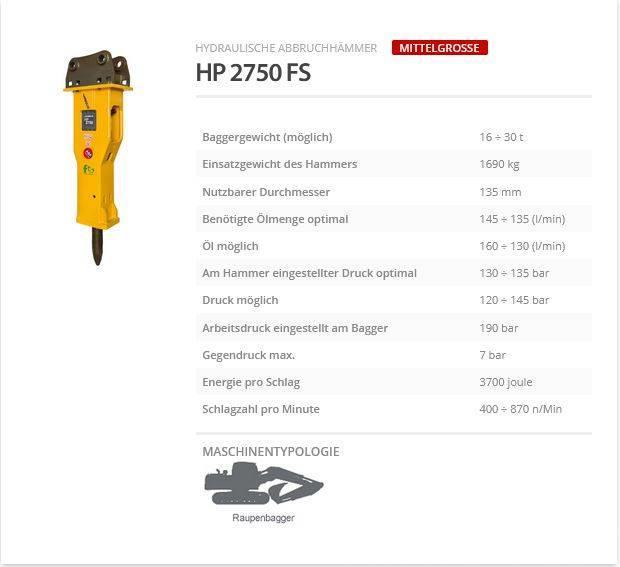 Indeco HP 2750 FS Martelos Hidráulicos