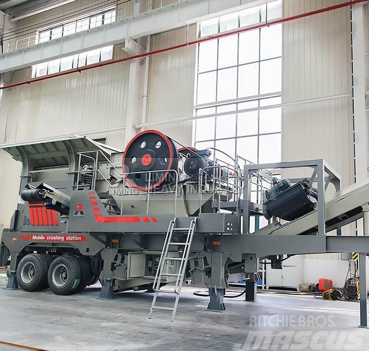 Liming 100-200tph mobile jaw crusher with screen & hopper Britadores móveis