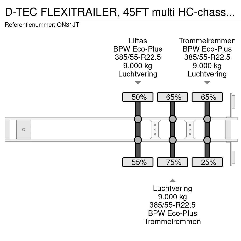 D-tec FLEXITRAILER, 45FT multi HC-chassis, ADR (EX/II, E Semi Reboques Porta Contentores