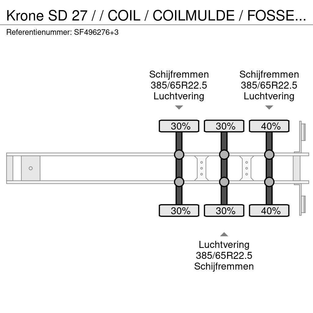 Krone SD 27 / / COIL / COILMULDE / FOSSE Á BOBINE Semi Reboques estrado/caixa aberta