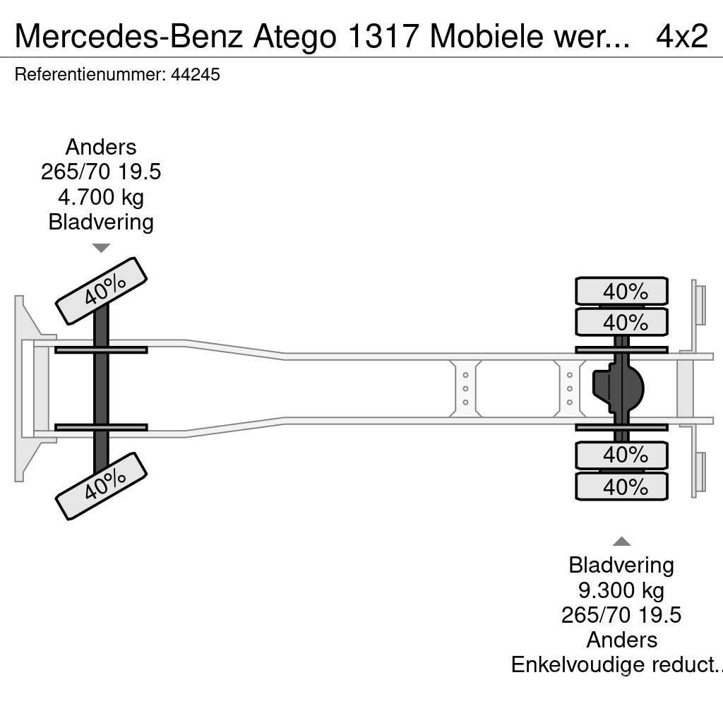 Mercedes-Benz Atego 1317 Mobiele werkplaats + ROM zuigtank Camiões de caixa fechada