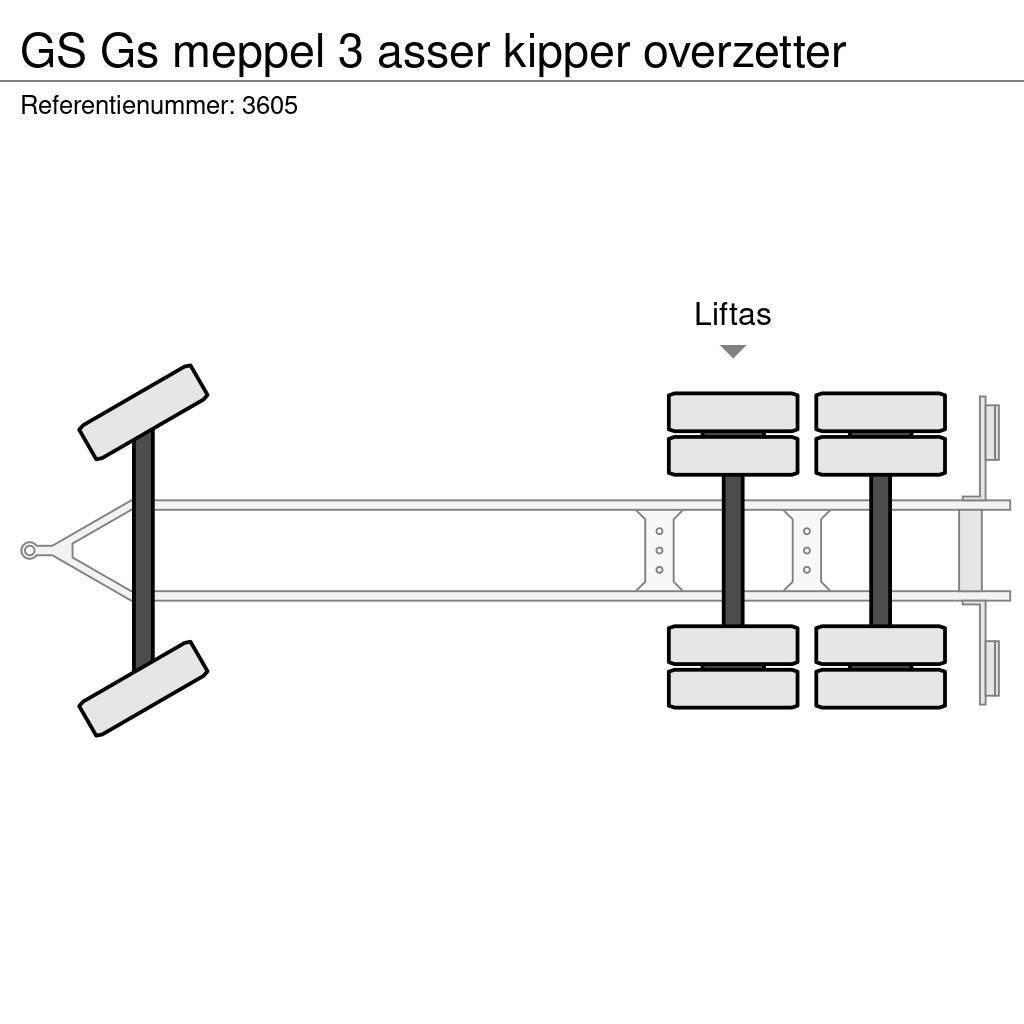 GS meppel 3 asser kipper overzetter Reboques basculantes