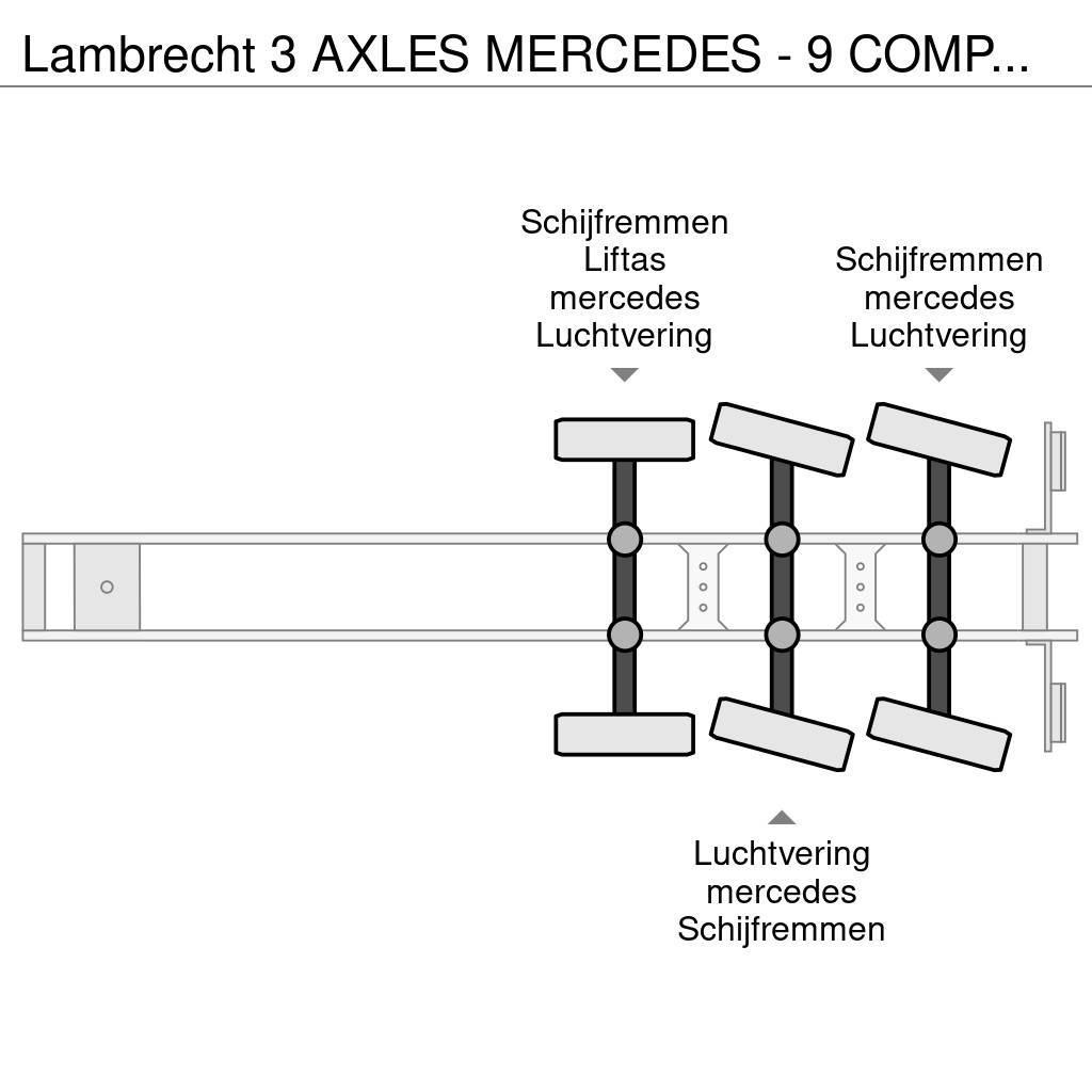  Lambrecht 3 AXLES MERCEDES - 9 COMPARTMENTS - FOOD Semi Reboques Cisterna