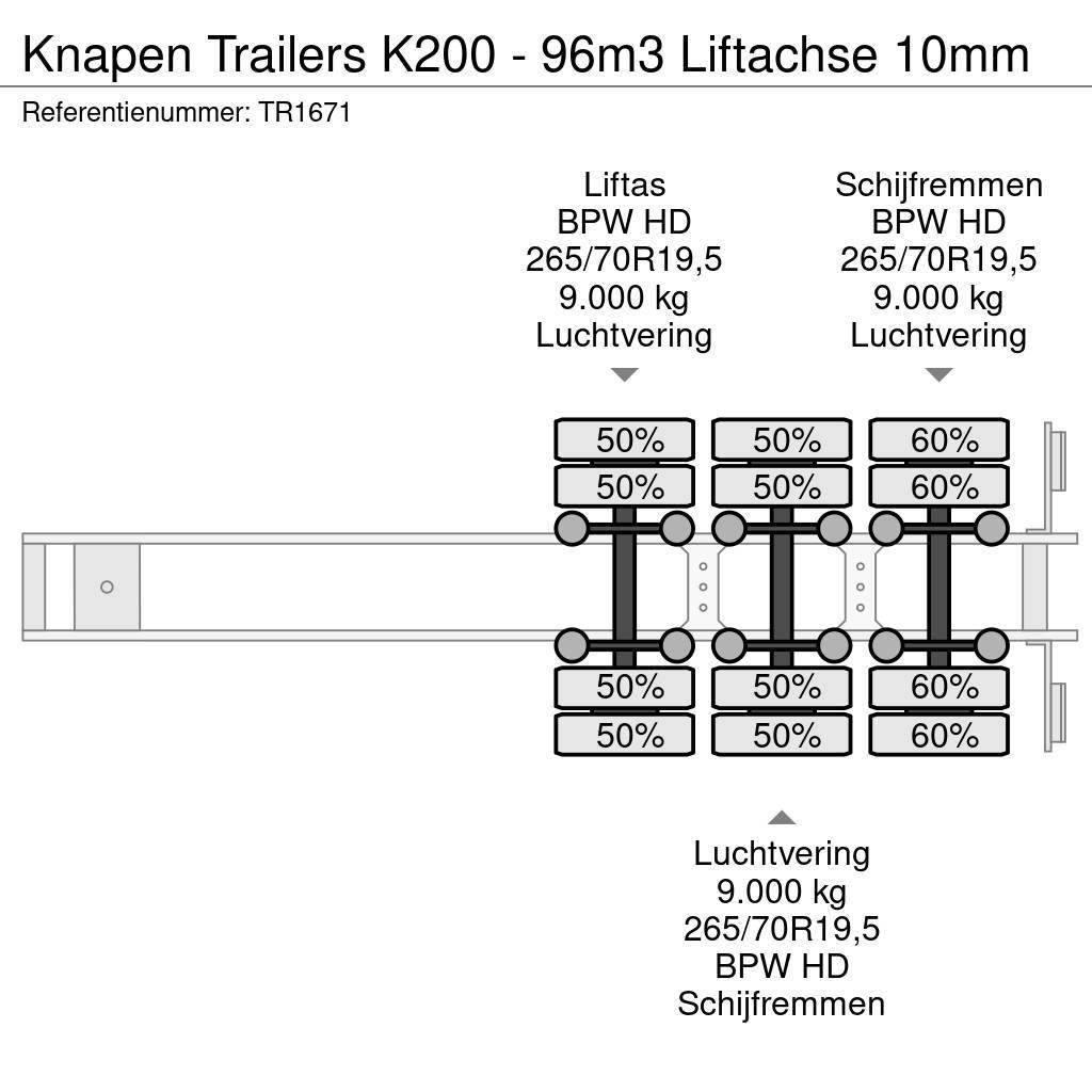 Knapen Trailers K200 - 96m3 Liftachse 10mm Semi-reboques pisos móveis
