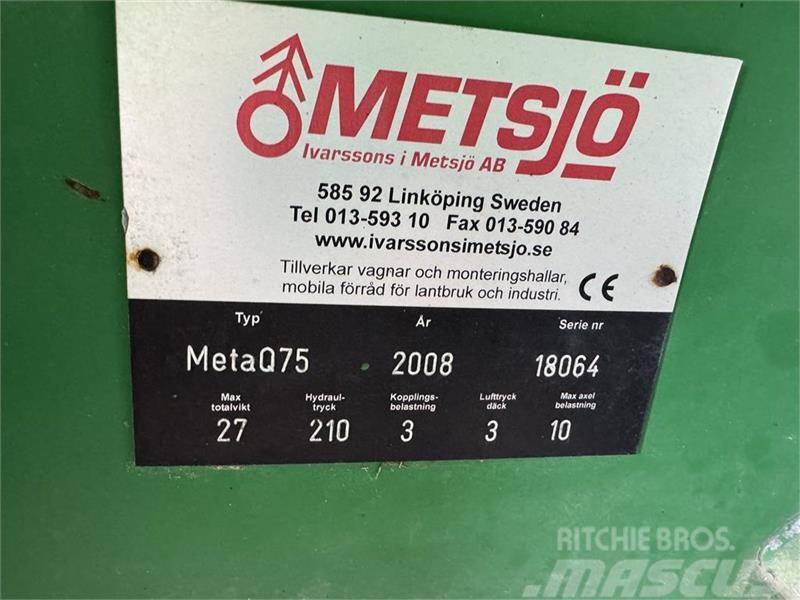Metsjö MetaQ 75 Skiftelandsvogn Reboques agricolas de uso geral