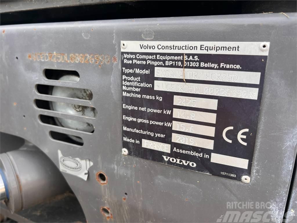Volvo ECR25D - 2,5T / Powertilt, centralsmøring & planer Mini Escavadoras <7t