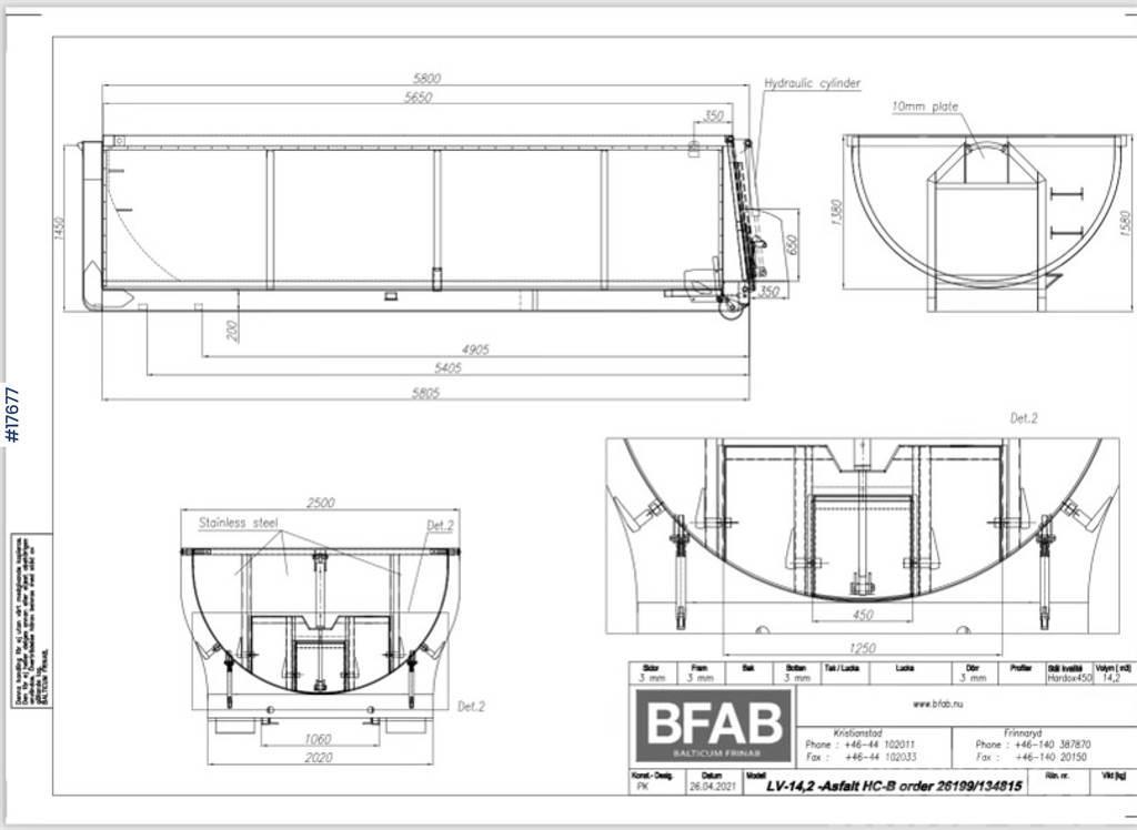 BFAB Asphalt tub on hook frame Outros componentes