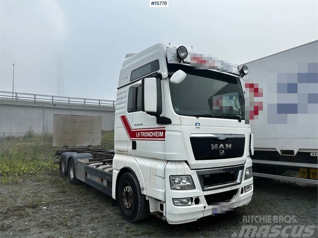 MAN TGX 26.480 6x2 Container truck w/ lift. Rep object Camiões porta-contentores