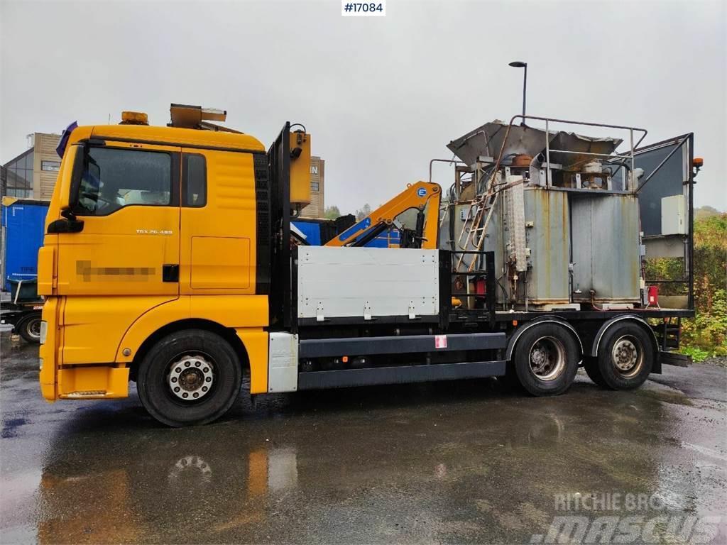 MAN TGX 26.480 Boiler truck with crane. Rep object Camiões Municipais / Uso Geral