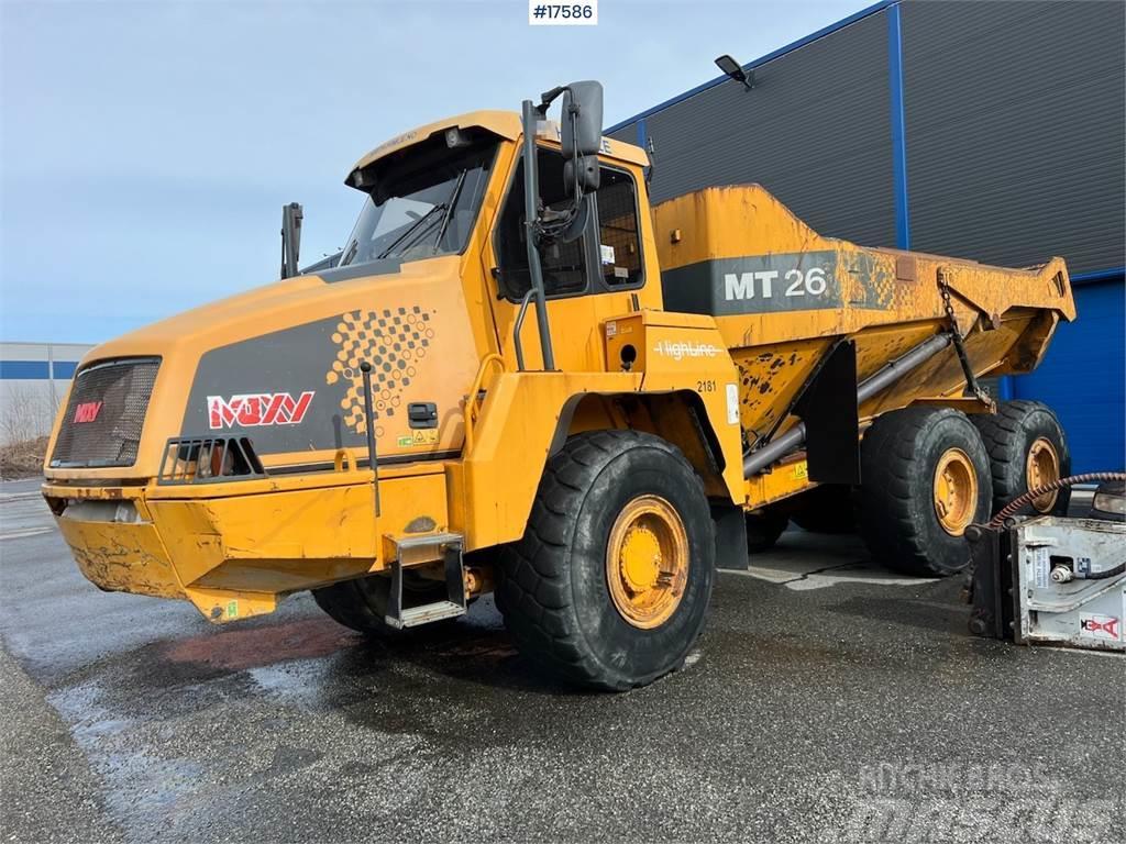 Moxy MT 26 Dumper w/ white signs and tailgate WATCH VID Camiões articulados