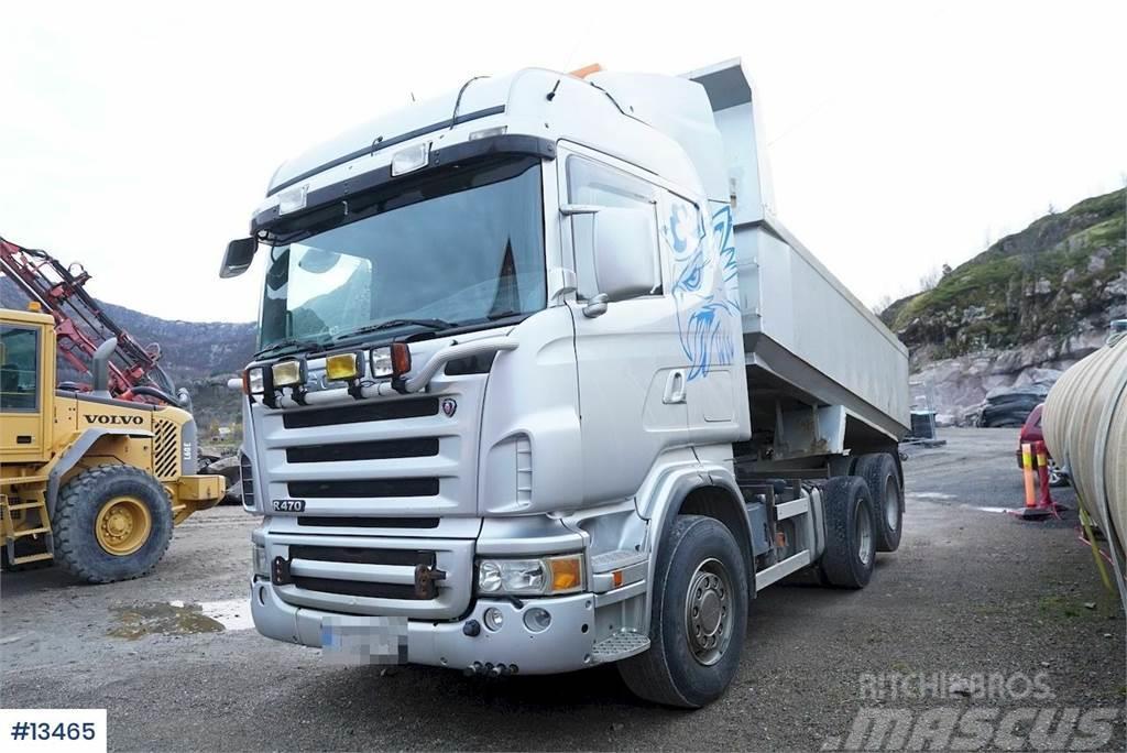 Scania R470 6x2 tipper truck - MANUAL - FULLS STEEL Camiões basculantes