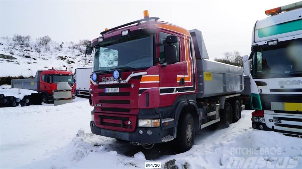 Scania R500 6x4 plow-rigged tipper. Camiões basculantes