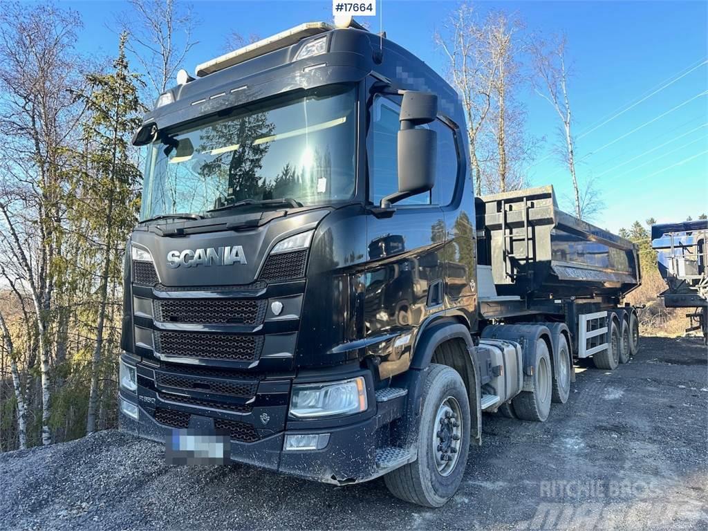 Scania R650 6x4 Truck w/ Maur Trailer w/ central grease Tractores (camiões)