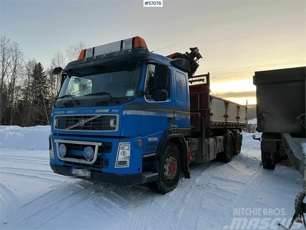Volvo FM400 6*2 Crane Truck with tiltable flatbed + Palf Camiões grua