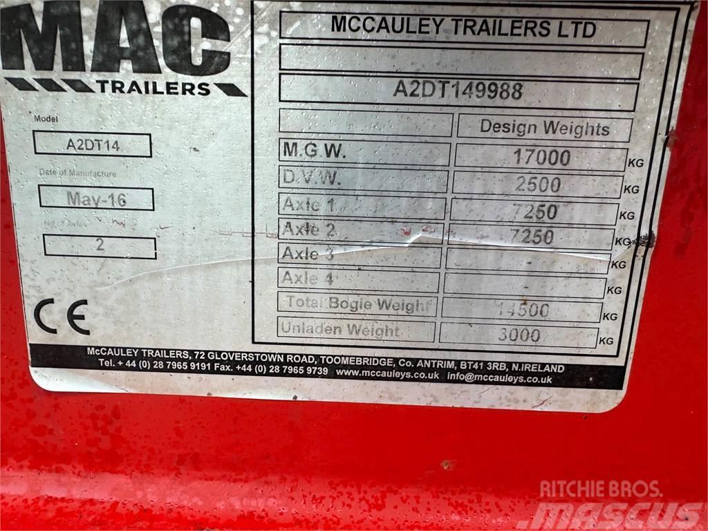  AG McCauley 14 Ton Dump Trailer, Oil & Air Brakes Reboques Agrícolas basculantes