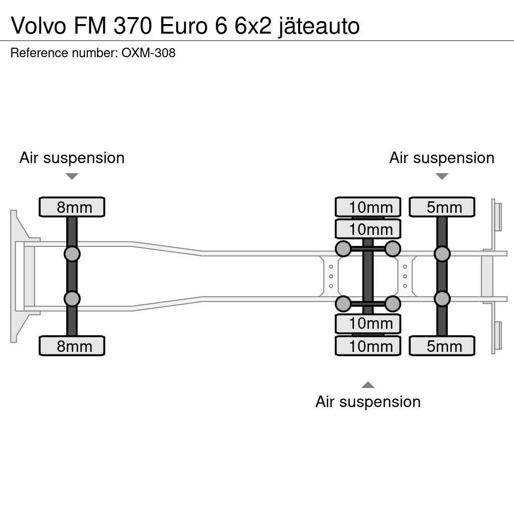 Volvo FM 370 Euro 6 6x2 jäteauto Camiões de lixo