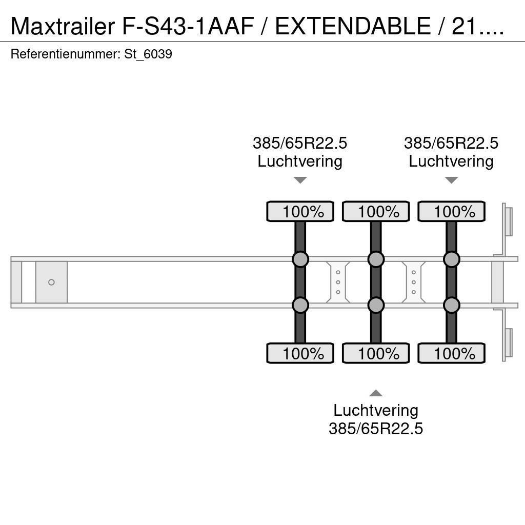 MAX Trailer F-S43-1AAF / EXTENDABLE / 21.10 mtr / TE KOOP - TE Outros Semi Reboques